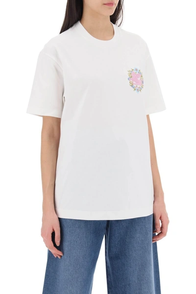 Shop Etro Floral Pegasus Embroidered T Shirt