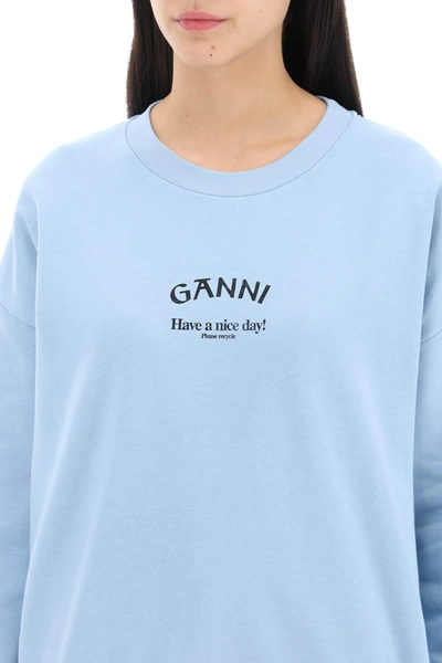 Shop Ganni Organic Cotton Insulated Sweatshirt For