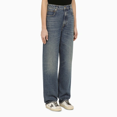 Shop Golden Goose Baggy Jeans With Blue Turn Ups