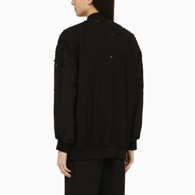 Shop Golden Goose Black Boxy Cardigan With Sequins