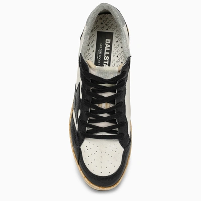 Shop Golden Goose Low Ballstar White/black/grey Sneaker