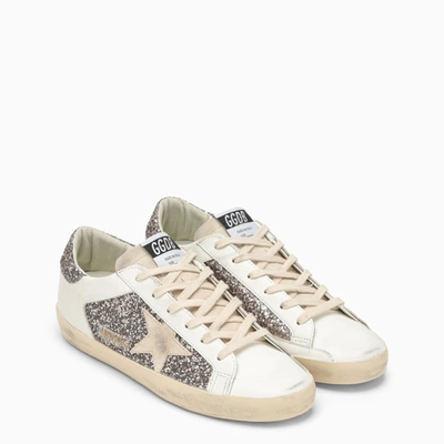 Shop Golden Goose Super Star Glitter/white Sneaker