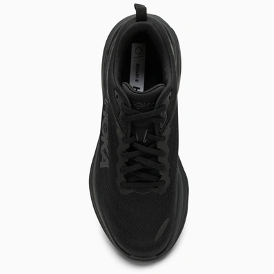 Shop Hoka One One Bondi 8 Black Mesh Low Top Sneakers