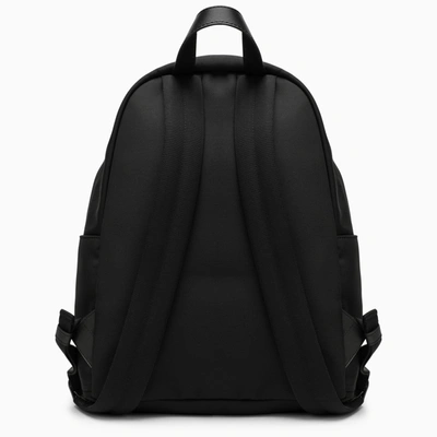 Shop Moncler Black Nylon Backpack With Logo