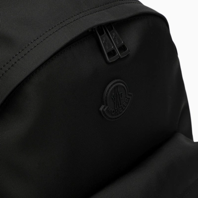 Shop Moncler Black Nylon Backpack With Logo
