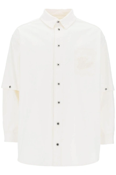 Shop Off-white Off White Convertible Overshirt With 90'