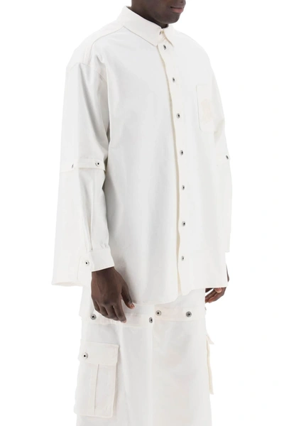 Shop Off-white Off White Convertible Overshirt With 90'