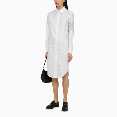 Shop Thom Browne White Cotton Chemisier Dress
