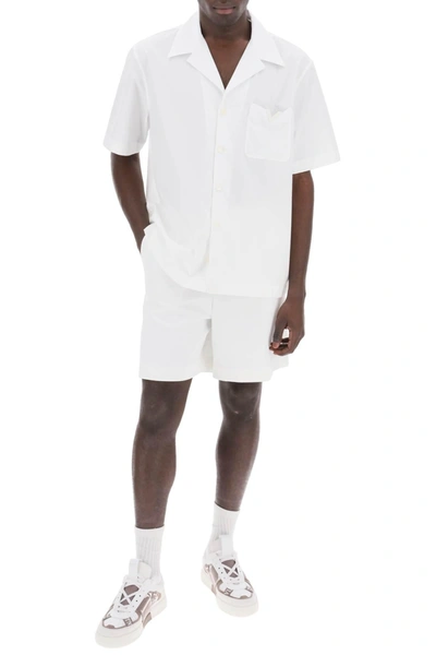Shop Valentino Garavani Cotton Poplin Bermuda Shorts For