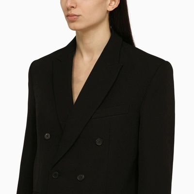 Shop Wardrobe.nyc Black Double Breasted Jacket In Wool