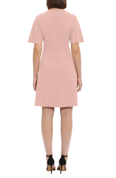 Shop Donna Morgan Flutter Sleeve Waist Tie Dress In Shell Pink