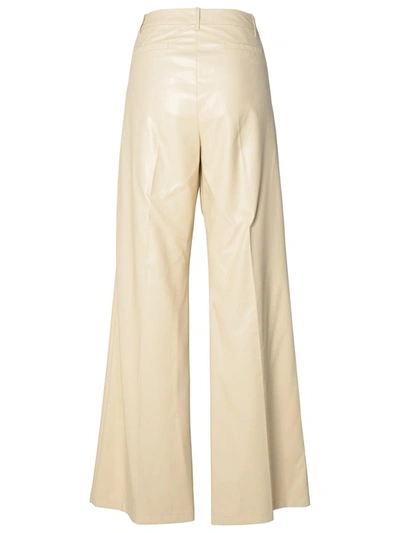 Shop Stand Studio Ivory Polyurethane Blend Trousers In Avorio