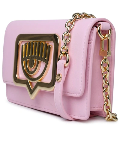Shop Chiara Ferragni 'eyelike' Pink Polyester Crossbody Bag