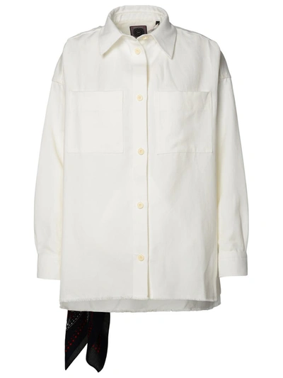 Shop Destin White Linen Blend Shirt