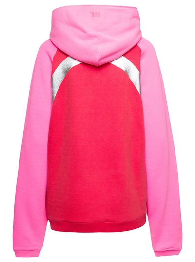 Shop Erl 'rainbow' Multicolor Oversized Hoodie In Cotton Woman In Pink