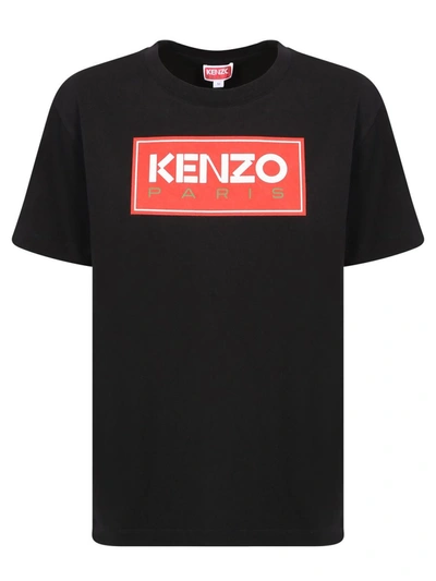 Shop Kenzo Paris Cotton T-shirt In Black