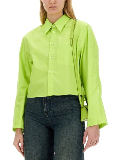Shop Mm6 Maison Margiela Shirts In Neon Green