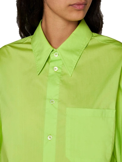 Shop Mm6 Maison Margiela Shirts In Neon Green