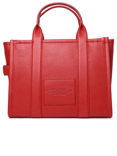Shop Marc Jacobs Orange Leather Micro Tote Bag In Red