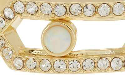 Shop Covet Movable Opal & Cz Ring In White