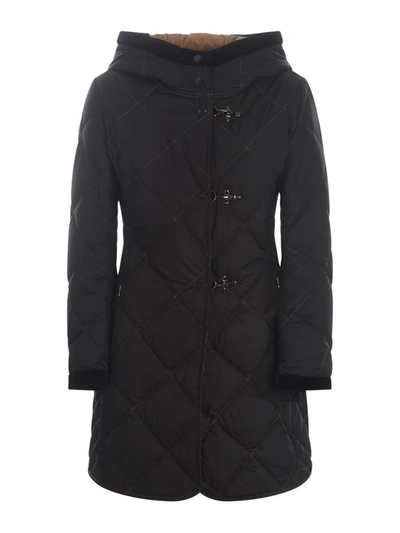 Shop Fay Quilted Coat  "virginia" In Black
