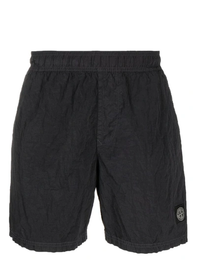 Shop Stone Island Swimming Trunks Nylon Metal In Econyl® Regenerated Nylon In Black