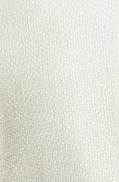 Eleventy Double Breasted Crosshatch Cotton Blend Blazer In Ivory