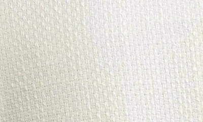 Eleventy Double Breasted Crosshatch Cotton Blend Blazer In Ivory
