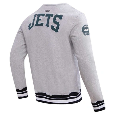 Shop Pro Standard Heather Gray New York Jets Crest Emblem Pullover Sweatshirt