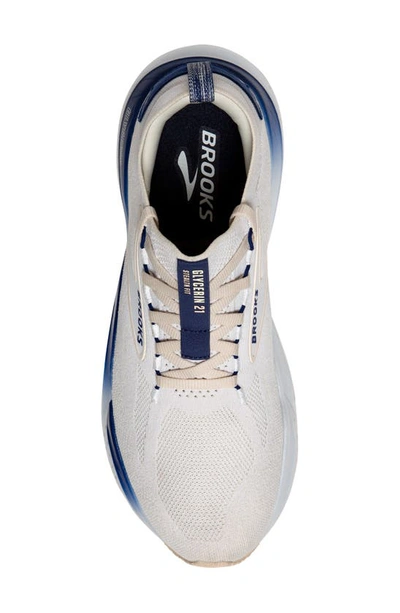 Shop Brooks Glycerin Stealthfit 21 Running Shoe In White/ Marshmallow/ Blue