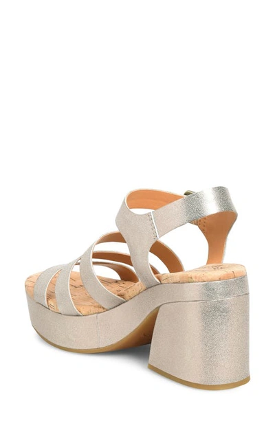 Kork-ease Pasha Ankle Strap Platform Sandal In Gold Metallic