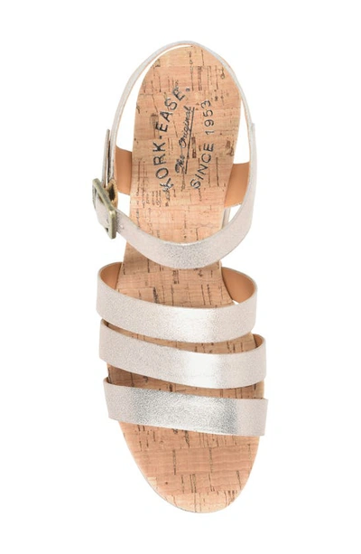Shop Kork-ease ® Pasha Ankle Strap Platform Sandal In Gold Metallic