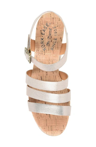 Kork-ease Pasha Ankle Strap Platform Sandal In Gold Metallic
