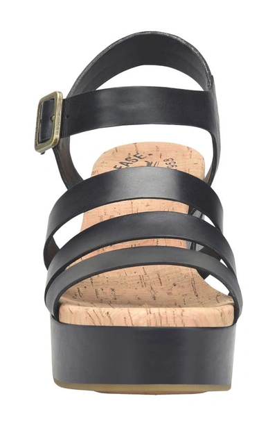 Kork-ease Pasha Ankle Strap Platform Sandal In Black Leather