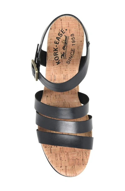 Shop Kork-ease Pasha Ankle Strap Platform Sandal In Black Leather