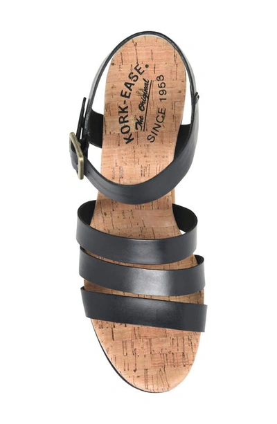 Kork-ease Pasha Ankle Strap Platform Sandal In Black Leather