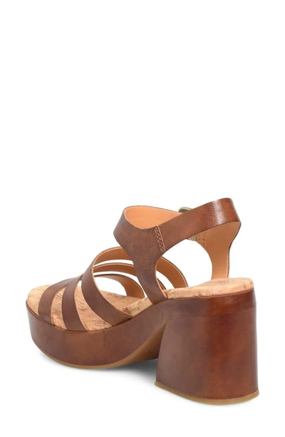 Kork-ease Pasha Ankle Strap Platform Sandal In Brown Leather