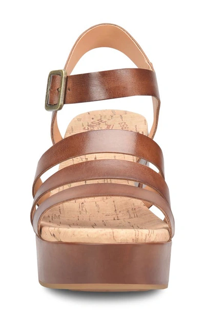 Kork-ease Pasha Ankle Strap Platform Sandal In Brown Leather