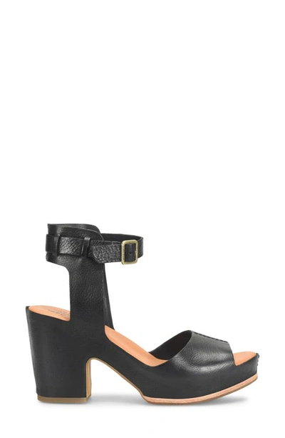 Shop Kork-ease ® Stasia Ankle Strap Platform Sandal In Black Leather