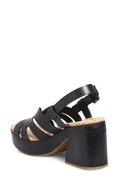 Shop Kork-ease Paschal Slingback Platform Sandal In Black Leather