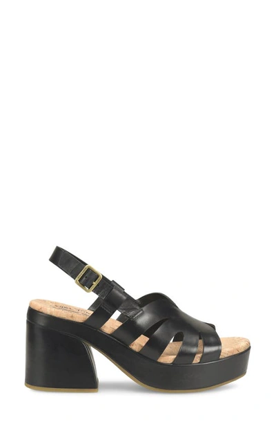 Shop Kork-ease ® Paschal Slingback Platform Sandal In Black Leather