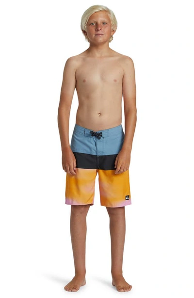 Shop Quiksilver Everyday Colorblock 17 Board Shorts In Prism Pink