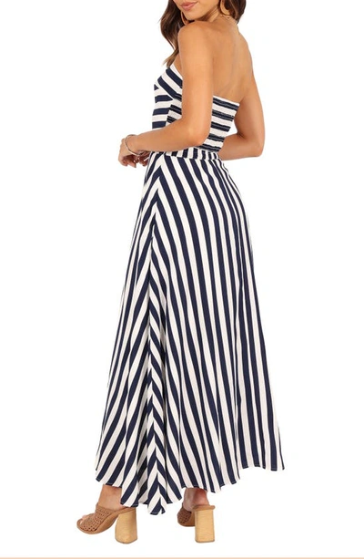 Petal And Pup Womens Elijah Top And Skirt Set In Navy/ White