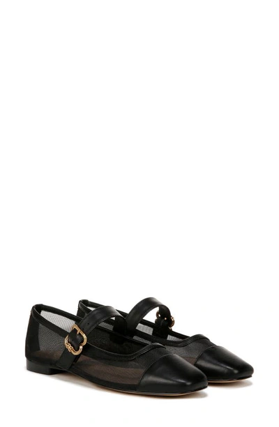 Shop Sam Edelman Miranda Mary Jane Flat In Black