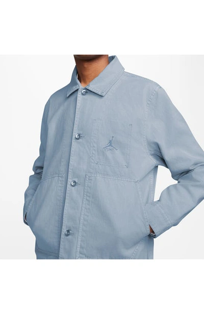 Shop Jordan Essentials Chicago Cotton Jacket In Blue Grey