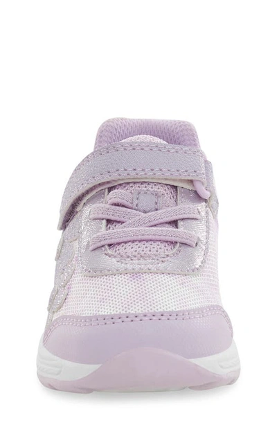Shop Stride Rite Lighted Glimmer Sneaker In Lavender