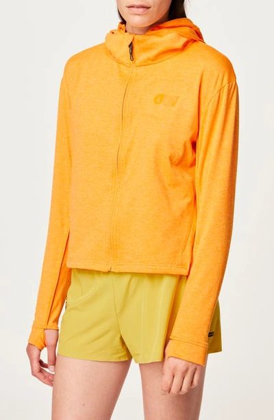 Shop Picture Organic Clothing Celest Tech Zip-up Hoodie In Bright Marigold