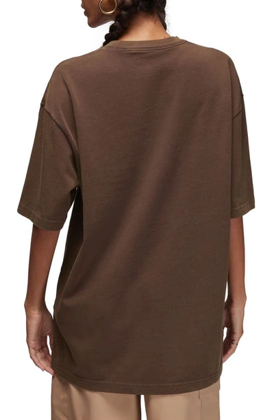 Shop Jordan Oversize Graphic T-shirt In Baroque Brown/ Legend Coffee
