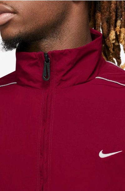 Shop Nike Solo Swoosh Track Jacket In Team Red/ White