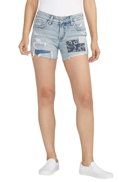 Silver Jeans Co. Distressed Boyfriend Denim Shorts In Indigo